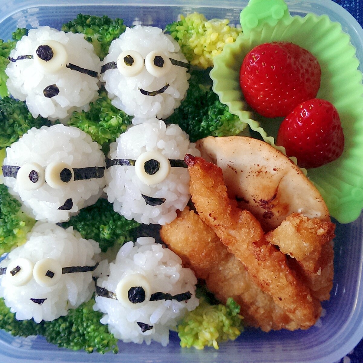 ミニオンいっぱいおにぎり弁当 レシピ 作り方 By けいちゃん088 楽天レシピ ミニオンいっぱいおにぎり弁当 レシピ 作り方 By けいちゃん088 楽天レシピ